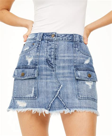 michael kors distressed jeans|Michael Kors jean skirt.